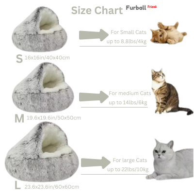 Furball Friends - Cozy Warm All Season Cat Bed